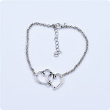 Women Double Heart Chain Barefoot Sandal Foot Anklets
