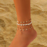 Starfish Soft Ceramic Multi-Layer Alloy Copper Chain Ankle Bracelets