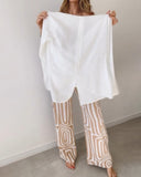 Women's Printed Loose Fitting Two-Piece Set
