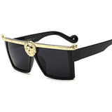 Steampunk Gold Lion Head Oversized Hipster Gothic Sunglasses