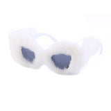 Women Plush Winter Cat Eye Sunglasses