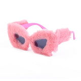 Women Plush Winter Cat Eye Sunglasses