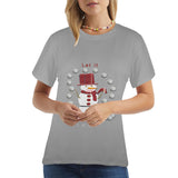 Alto Cheerful Snowman Women's T-Shirt Made in USA