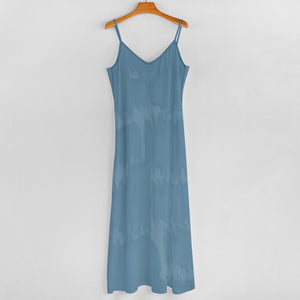 Airforce Blue Horizon Sling Ankle Long Dress