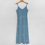 Airforce Blue Horizon Sling Ankle Long Dress