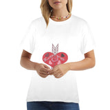 Arrow Through Love Hearts Women's T-Shirt Made in USA