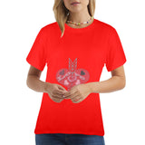 Arrow Through Love Hearts Women's T-Shirt Made in USA