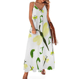 Olivine Dell Dragonflies Sling Ankle Long Dress