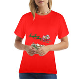 Santa Reindeers Women's T-Shirt Made in USA