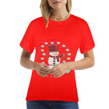 Alto Cheerful Snowman Women's T-Shirt Made in USA