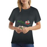 Santa Reindeers Women's T-Shirt Made in USA