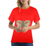 Bison Hide Butterfly Women's T-Shirt Made in USA