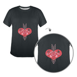 Arrow Through Love Hearts Women's T-Shirt Made in USA