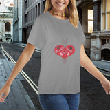 Arrow Through Love Hearts Women's T-Shirt Made in USA