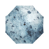 Water Blue Splatter Auto-Foldable Umbrella