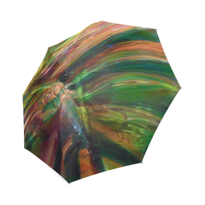 Abstract Colorful Glass Foldable Umbrella
