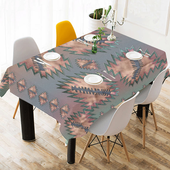 Raven Pale Sky Cotton Linen Tablecloth 52