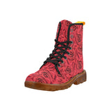 Radical Red Roses Martin Boots For Women Model 1203H