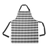 Black White Houndstooth All Over Print Apron