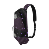 Lost in Midnight Charcoal Stars Chest Bag (Model 1678)