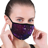 Midnight Blue Purple Galaxy Mouth Mask