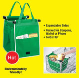 Foldable Large Trolley Clip-To-Cart Grocery High Capacity Shopping Bag