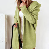 Women Cardigan Korean Loose Solid Color Batwing Long Sleeve Sweater