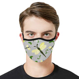 Olivine Dell Dragonflies Mouth Mask in One Piece (2 Filters Included) (Model M02)