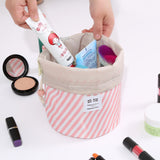 Round Women Makeup Organizer Cosmetic Bag Storage Toiletry Kit Case