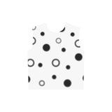 Black Polka Dots All Over Print Sleeveless Hoodie for Women (Model H15)