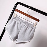 Women Solid Color White Side Stripe Workout Waistband Mini Skinny Shorts