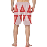 Shades of Red Patchwork Men's Swim Trunk (Model L21)