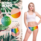Women Super Soft 3D Panties RAINBOW Funny Print Push Up Underwear