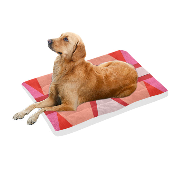 Shades of Red Patchwork Pet Bed 42