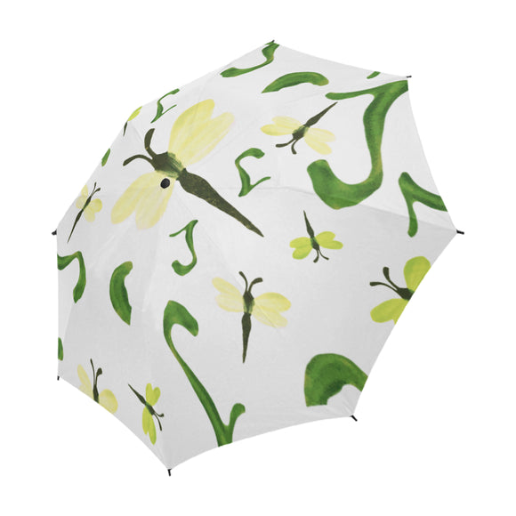 Olivine Dell Dragonflies Semi-Automatic Foldable Umbrella (Model U05)