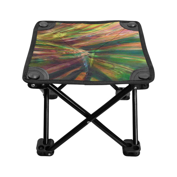 Abstract Colorfull Glass Folding Fishing Stool