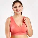 Women's Plus Size Breathable Seamless Bra Push up Big Size Sport Brassiere