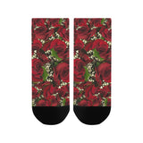 Carmine Roses Women's Ankle Socks