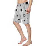 Black Polka Dots Men's Swim Trunk (Model L21)
