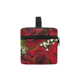 Carmine Roses Cosmetic Bag/Large (Model 1658)
