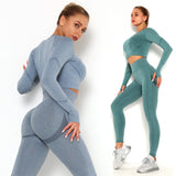 Yoga Clothing Sports Suit Women Sportswear Outfit Fitness Athletic Wear Two-Piece Workout Set