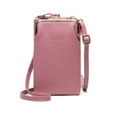 Mini Crossbody PU Leather Shoulder Messenger Bag Phone Purse Zipper Flap