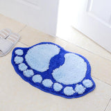 Foot Print Non-slip Bathroom Carpet Mat Toilet Bathroom Rug Bath Pad