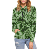 Palm Leaf Dell All Over Print Hoodie (for Women)