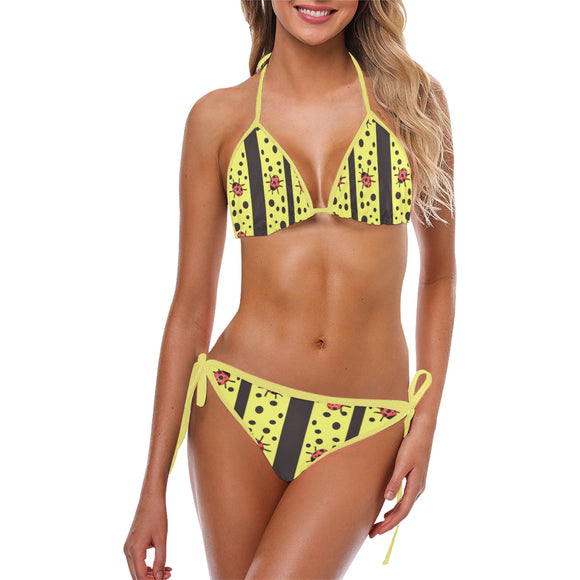Laser Lemon Ladybugs Custom Bikini Swimsuit (Model S01)