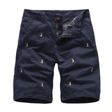 Men's Cargo Embroidery 100% Cotton Cargo Shorts