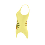 Yellowish Eyeflower Vest One Piece Swimsuit (Model S04)
