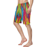Rainbow Star Abstract Men's Swim Trunk (Model L21)