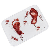 Blood Footprints Shower Horror Decorative Bathroom Mat Rugs