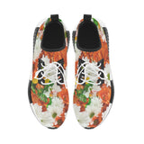 Green Orange White Daisies Women’s Draco Running Shoes (Model 025)